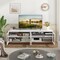 70 Inch Large TV Stand with Multi-Functional 4-Door Cabinet and 2 Adjustable Shelves